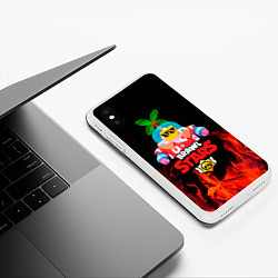 Чехол iPhone XS Max матовый BRAWL STARS NEW SPROUT 6, цвет: 3D-белый — фото 2
