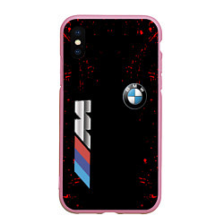 Чехол iPhone XS Max матовый BMW, цвет: 3D-розовый