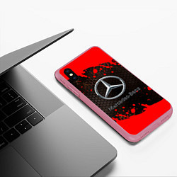 Чехол iPhone XS Max матовый МЕРСЕДЕС, цвет: 3D-малиновый — фото 2