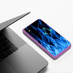 Чехол iPhone XS Max матовый ASSASSINS CREED VALHALLA, цвет: 3D-фиолетовый — фото 2
