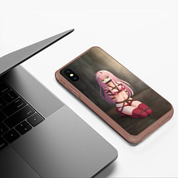 Чехол iPhone XS Max матовый Милый во Франксе, цвет: 3D-коричневый — фото 2