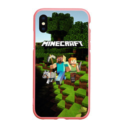 Чехол iPhone XS Max матовый Minecraft, цвет: 3D-баблгам