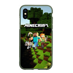 Чехол iPhone XS Max матовый Minecraft