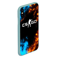 Чехол iPhone XS Max матовый CS GO, цвет: 3D-мятный — фото 2