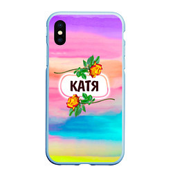 Чехол iPhone XS Max матовый Катя