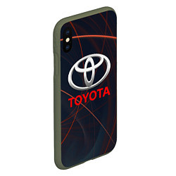 Чехол iPhone XS Max матовый TOYOTA, цвет: 3D-темно-зеленый — фото 2