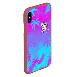 Чехол iPhone XS Max матовый GTA VICE CITY, цвет: 3D-красный — фото 2