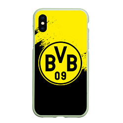 Чехол iPhone XS Max матовый BORUSSIA, цвет: 3D-салатовый