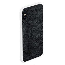 Чехол iPhone XS Max матовый Черная Бумага, цвет: 3D-белый — фото 2