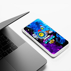 Чехол iPhone XS Max матовый BRAWL STARS NANI, цвет: 3D-белый — фото 2