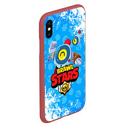 Чехол iPhone XS Max матовый BRAWL STARS NANI, цвет: 3D-красный — фото 2