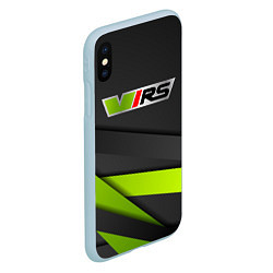 Чехол iPhone XS Max матовый Skoda RS Z, цвет: 3D-голубой — фото 2