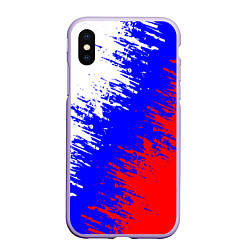 Чехол iPhone XS Max матовый Россия, цвет: 3D-светло-сиреневый