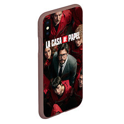 Чехол iPhone XS Max матовый La Casa de Papel Z, цвет: 3D-коричневый — фото 2