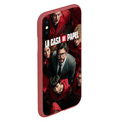 Чехол iPhone XS Max матовый La Casa de Papel Z, цвет: 3D-красный — фото 2