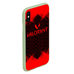 Чехол iPhone XS Max матовый Valorant, цвет: 3D-салатовый — фото 2