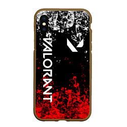 Чехол iPhone XS Max матовый VALORANT, цвет: 3D-коричневый
