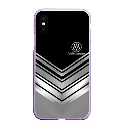 Чехол iPhone XS Max матовый VOLKSWAGEN, цвет: 3D-сиреневый