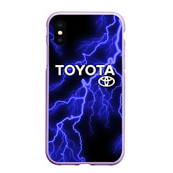 Чехол iPhone XS Max матовый TOYOTA, цвет: 3D-сиреневый