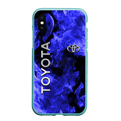 Чехол iPhone XS Max матовый TOYOTA, цвет: 3D-мятный