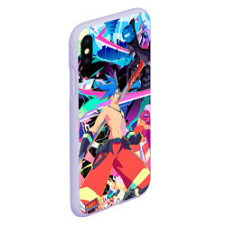 Чехол iPhone XS Max матовый PROMARE, цвет: 3D-светло-сиреневый — фото 2