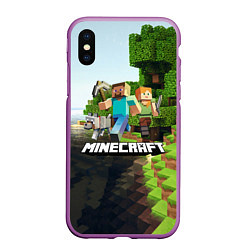 Чехол iPhone XS Max матовый Minecraft