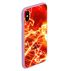 Чехол iPhone XS Max матовый ОГНЕННАЯ МОЛНИЯ, цвет: 3D-сиреневый — фото 2