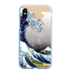 Чехол iPhone XS Max матовый The great wave off kanagawa