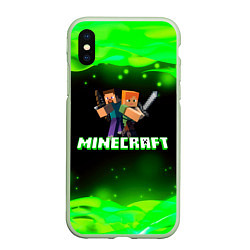 Чехол iPhone XS Max матовый Minecraft 1