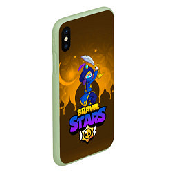 Чехол iPhone XS Max матовый MORTIS BRAWL STARS, цвет: 3D-салатовый — фото 2