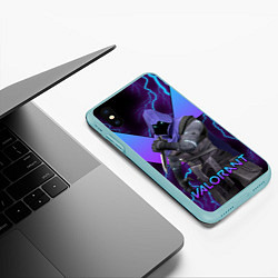 Чехол iPhone XS Max матовый VALORANT OMEN, цвет: 3D-мятный — фото 2