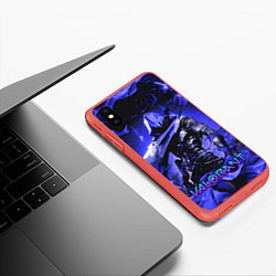 Чехол iPhone XS Max матовый VALORANT OMEN, цвет: 3D-красный — фото 2