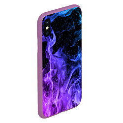 Чехол iPhone XS Max матовый ОГОНЬ НЕОН, цвет: 3D-фиолетовый — фото 2
