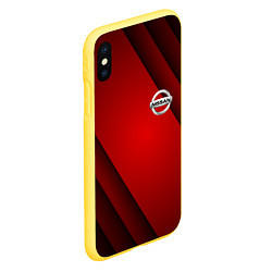 Чехол iPhone XS Max матовый NISSAN, цвет: 3D-желтый — фото 2