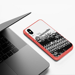 Чехол iPhone XS Max матовый CITROEN, цвет: 3D-красный — фото 2