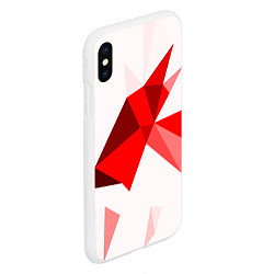 Чехол iPhone XS Max матовый GEOMETRY RED, цвет: 3D-белый — фото 2