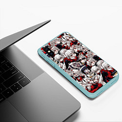 Чехол iPhone XS Max матовый Helltaker, цвет: 3D-мятный — фото 2
