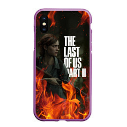Чехол iPhone XS Max матовый THE LAST OF US 2, цвет: 3D-фиолетовый