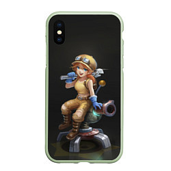 Чехол iPhone XS Max матовый Brawl Stars Jassie, цвет: 3D-салатовый