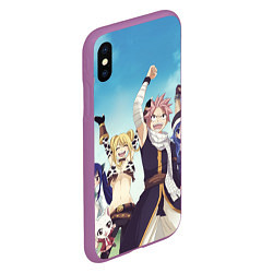 Чехол iPhone XS Max матовый FAIRY TAIL ХВОСТ ФЕИ, цвет: 3D-фиолетовый — фото 2