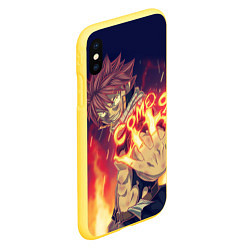 Чехол iPhone XS Max матовый FAIRY TAIL ХВОСТ ФЕИ, цвет: 3D-желтый — фото 2