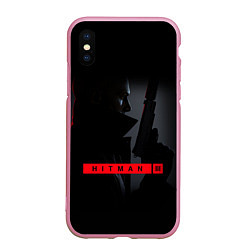Чехол iPhone XS Max матовый HITMAN 3, цвет: 3D-розовый