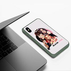 Чехол iPhone XS Max матовый Blackpink, цвет: 3D-темно-зеленый — фото 2