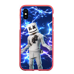 Чехол iPhone XS Max матовый FORTNITE x MARSHMELLO