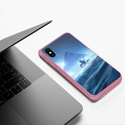 Чехол iPhone XS Max матовый DESTINY 2, цвет: 3D-малиновый — фото 2