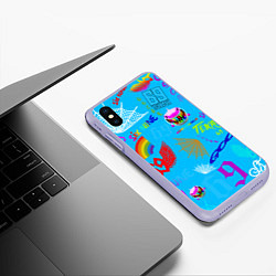 Чехол iPhone XS Max матовый 6IX9INE, цвет: 3D-светло-сиреневый — фото 2