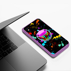 Чехол iPhone XS Max матовый 6IX9INE 69, цвет: 3D-фиолетовый — фото 2