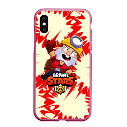 Чехол iPhone XS Max матовый Brawl Stars Dynamike