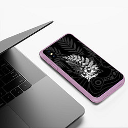 Чехол iPhone XS Max матовый ЭЛЛИ ТАТУИРОВКА, цвет: 3D-сиреневый — фото 2