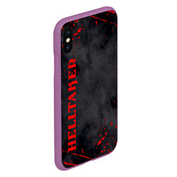 Чехол iPhone XS Max матовый Helltaker Logo Z, цвет: 3D-фиолетовый — фото 2